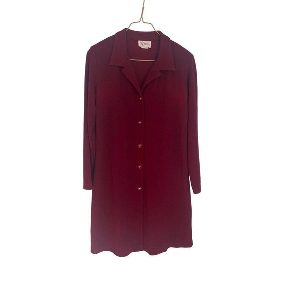 Vintage K petite red button jacket dress‎ size 8 petite - Picture 1 of 7
